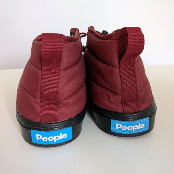 People Footwear Burgundy Slip-On Booties – Men’s Size 8 - Picture 4 of 7